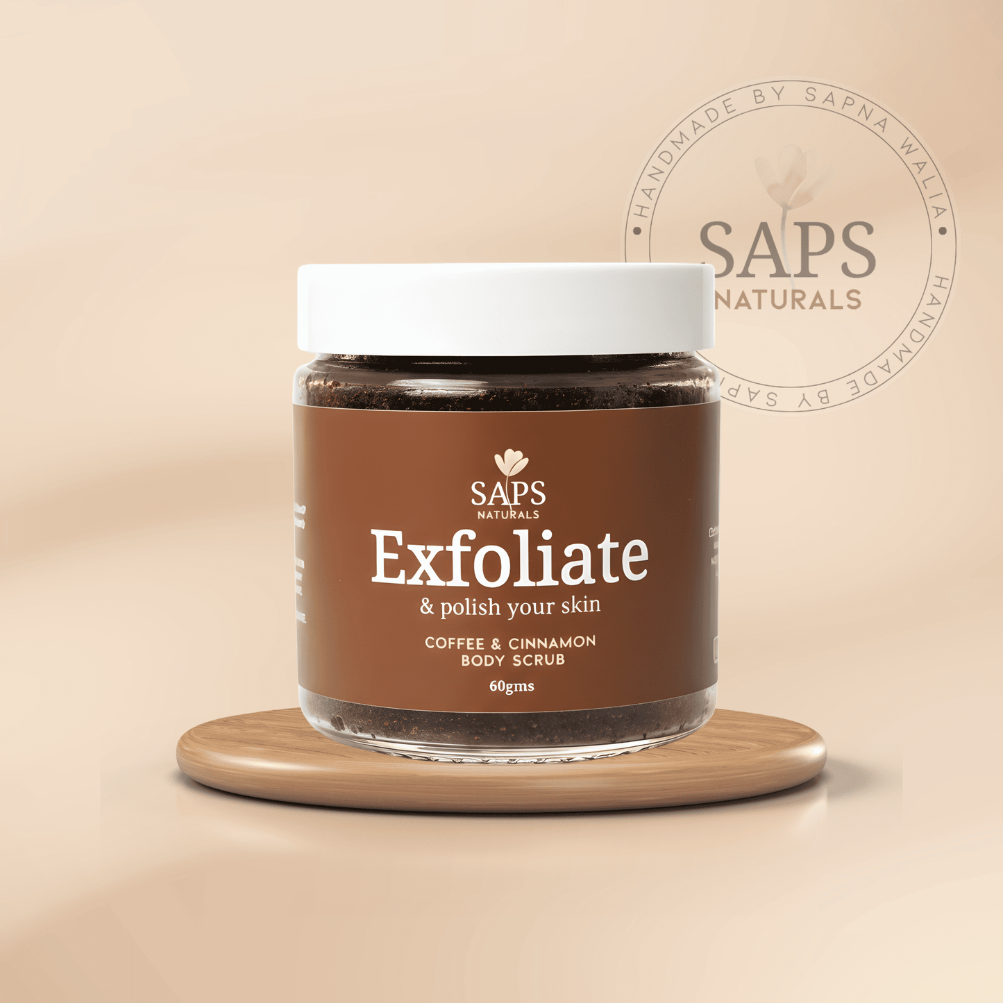 SAPS Naturals Coffee and Cinnamon Body Scrub