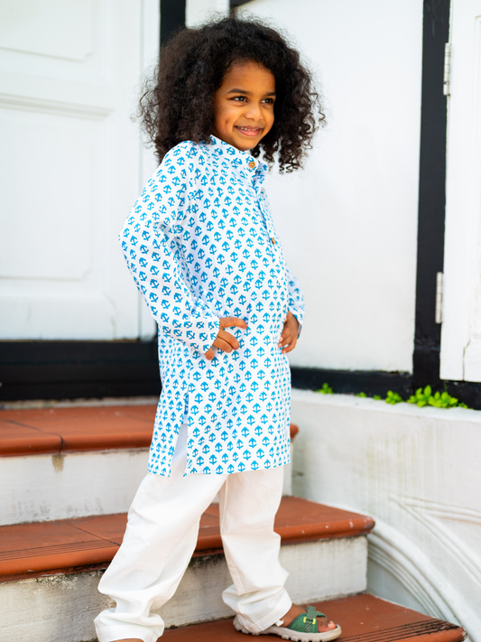 Anchor Boys Blue Kurta Pajama