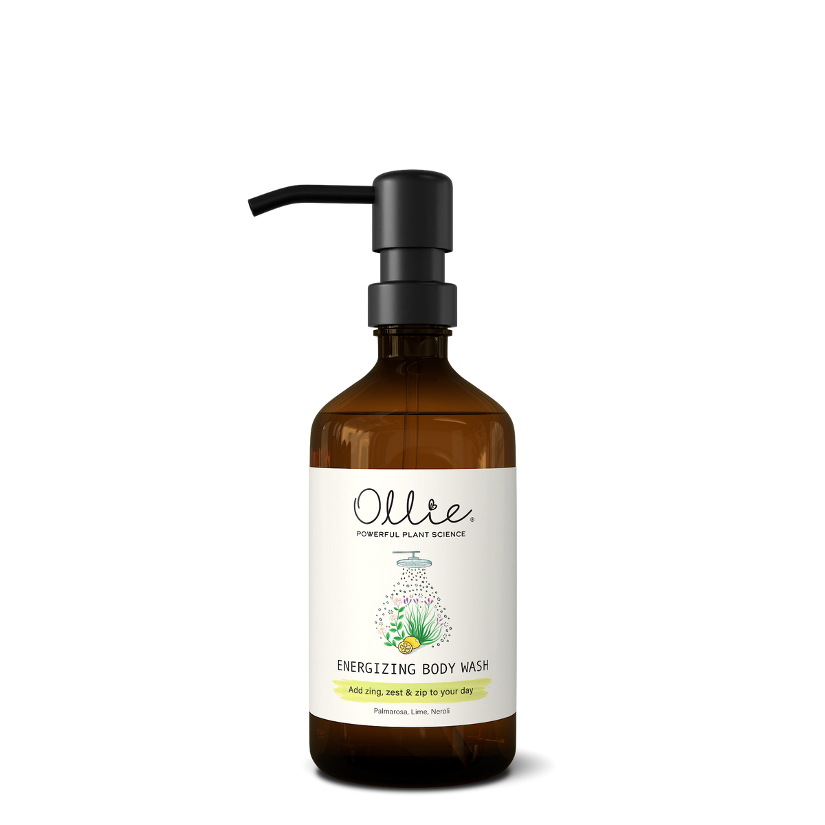 Ollie Organic Body Wash for Sensitive Skin (Palmarosa Lime)