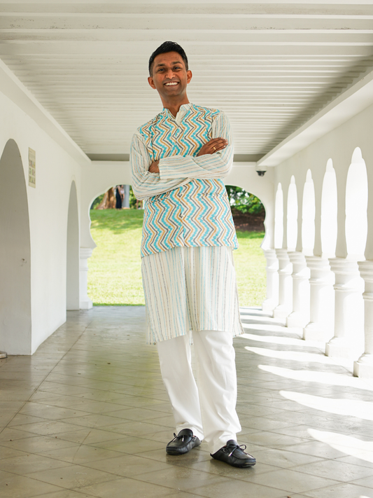 Gul Men's Kurta Pajama Jacket Set
