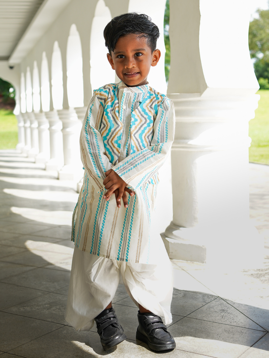 Gul Boys Kurta Dhoti Jacket in Cotton