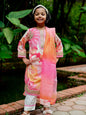 Simar Girls Kurta Pant with Dupatta Set in Floral Print