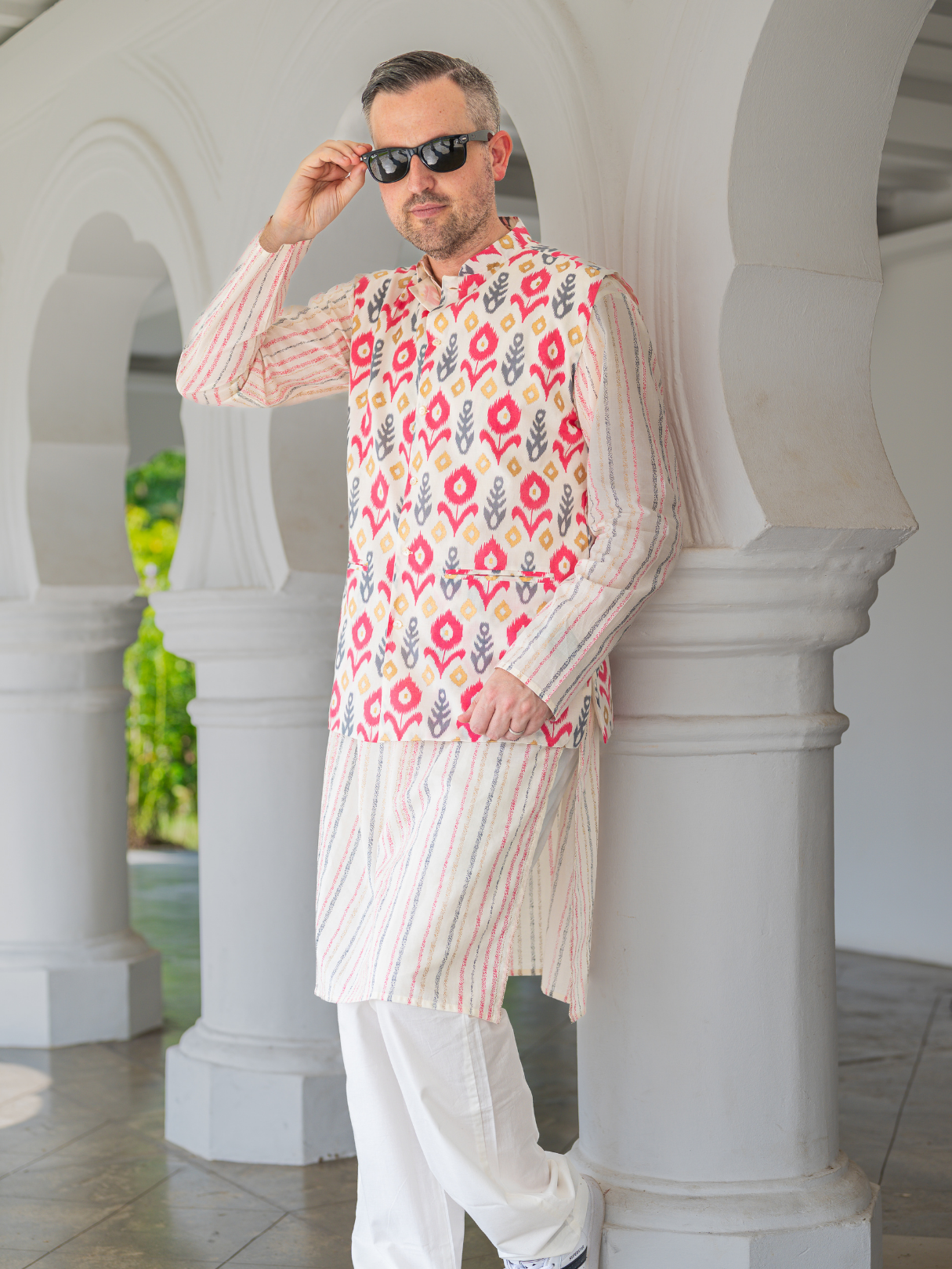 Gul Men's Kurta Pajama Jacket Set