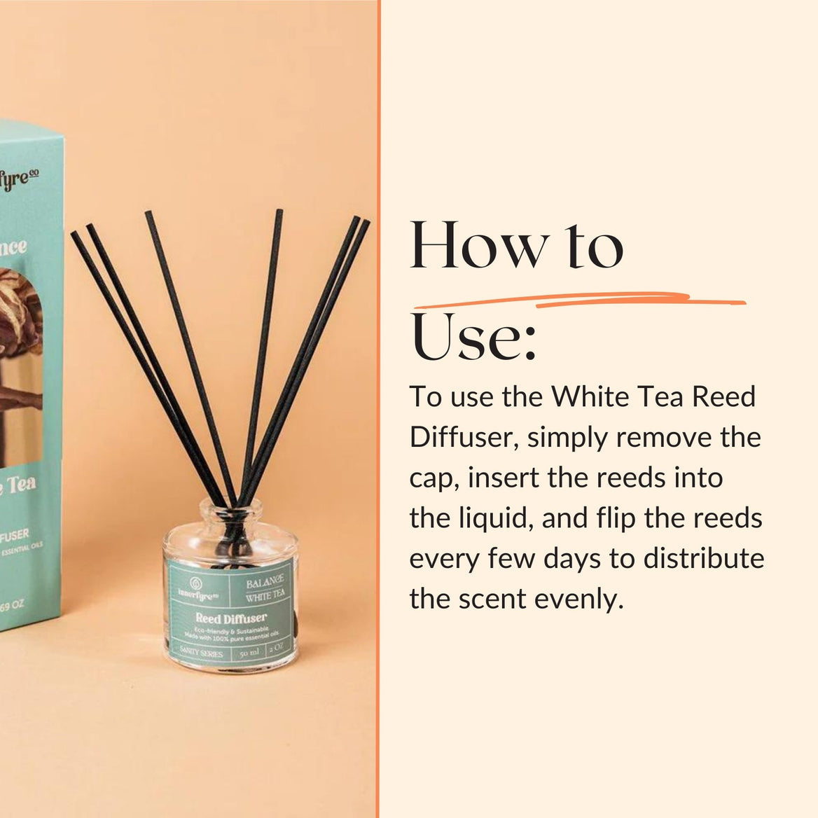 Balance/White Tea Reed Diffuser by Innerfyre 50ml