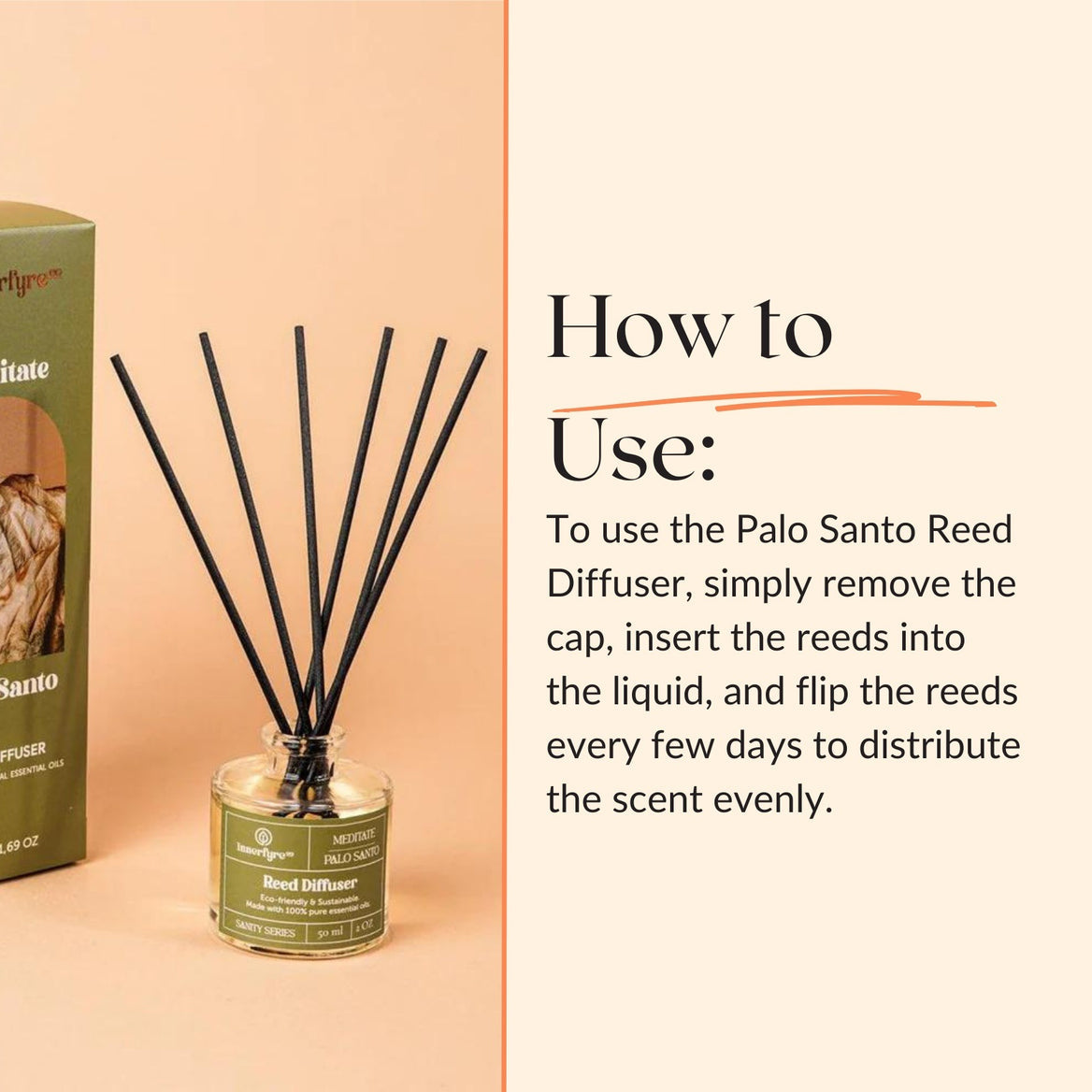 Meditate/Palo Santo Reed Diffuser by Innerfyre 50ml