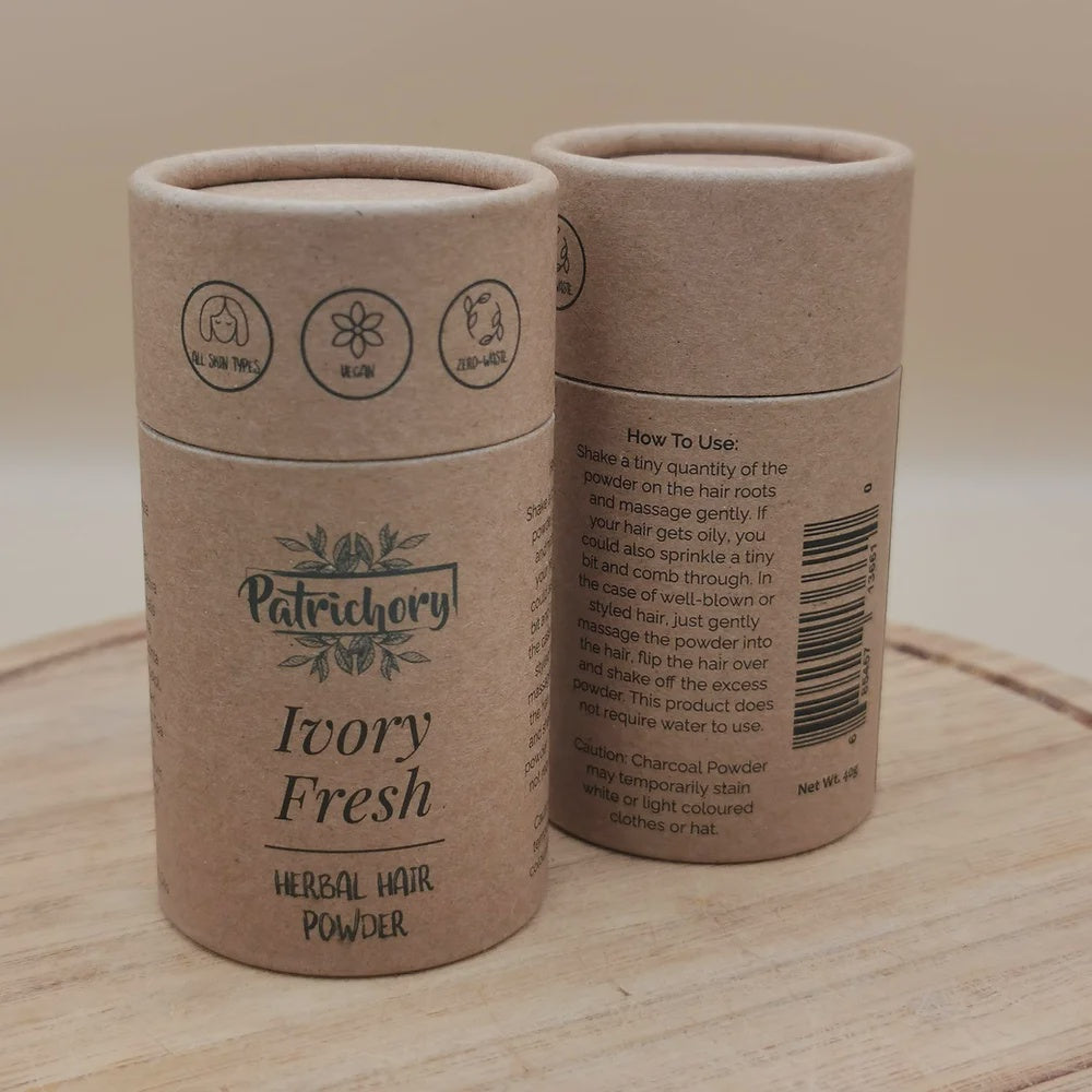 Patrichory Ivory Fresh Herbal Hair Powder | Haircare | The Green Collective SG