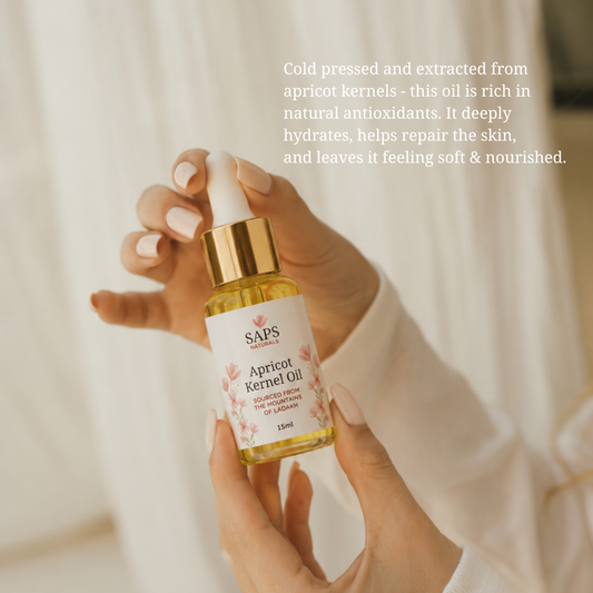 SAPS Naturals 100% Pure Cold-Pressed Apricot Kernel Oil for Body & Face