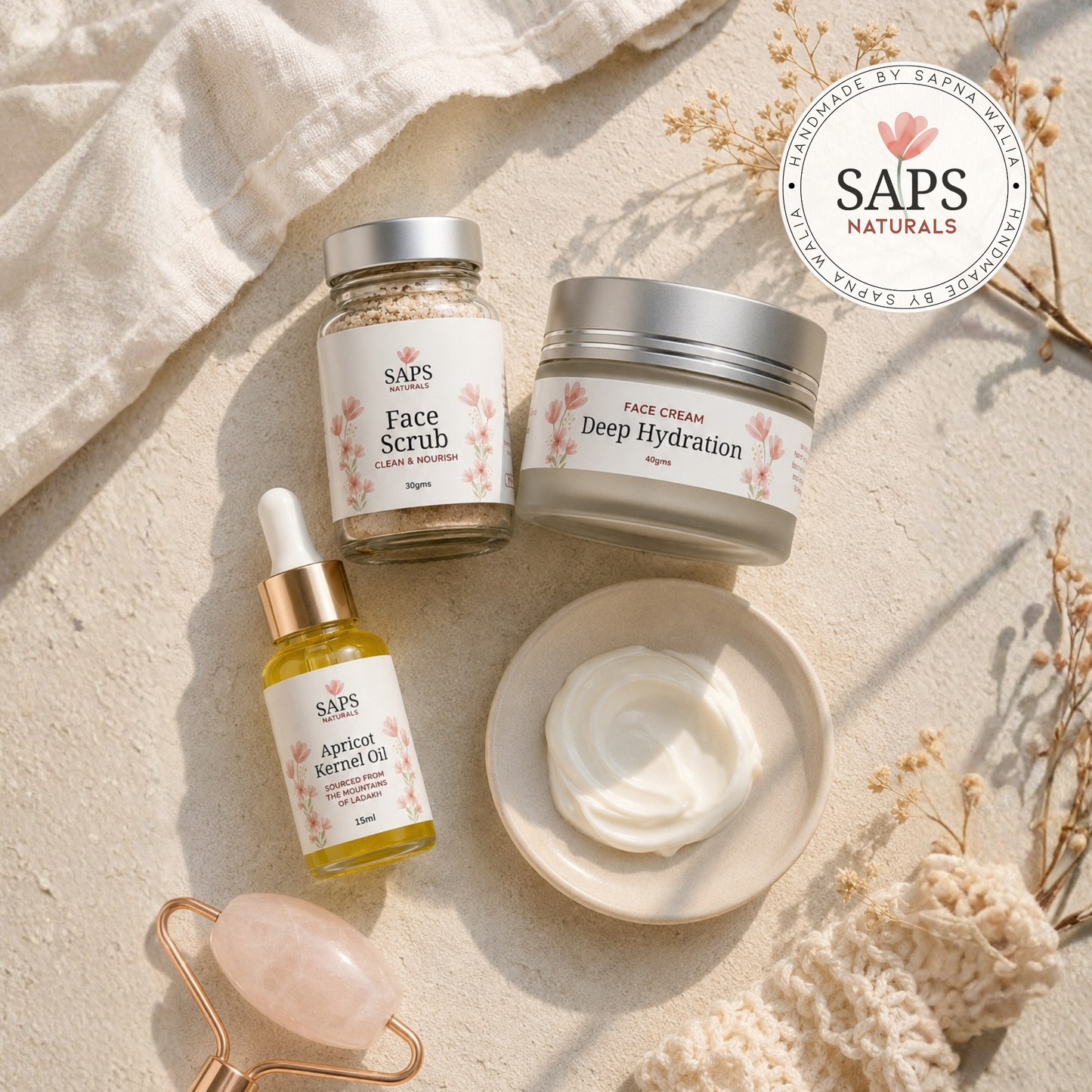 SAPS Naturals 100% Pure Cold-Pressed Apricot Kernel Oil for Body & Face