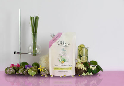 Ollie Organic Body Wash for Sensitive Skin (Palmarosa Lime)