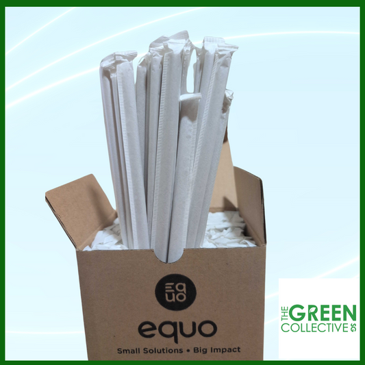 Equo 250 pcs (Value Pack)Individually Wrapped |Biodegradable |Plastic Free |Straws  for Parties, Restaurant & Home Use