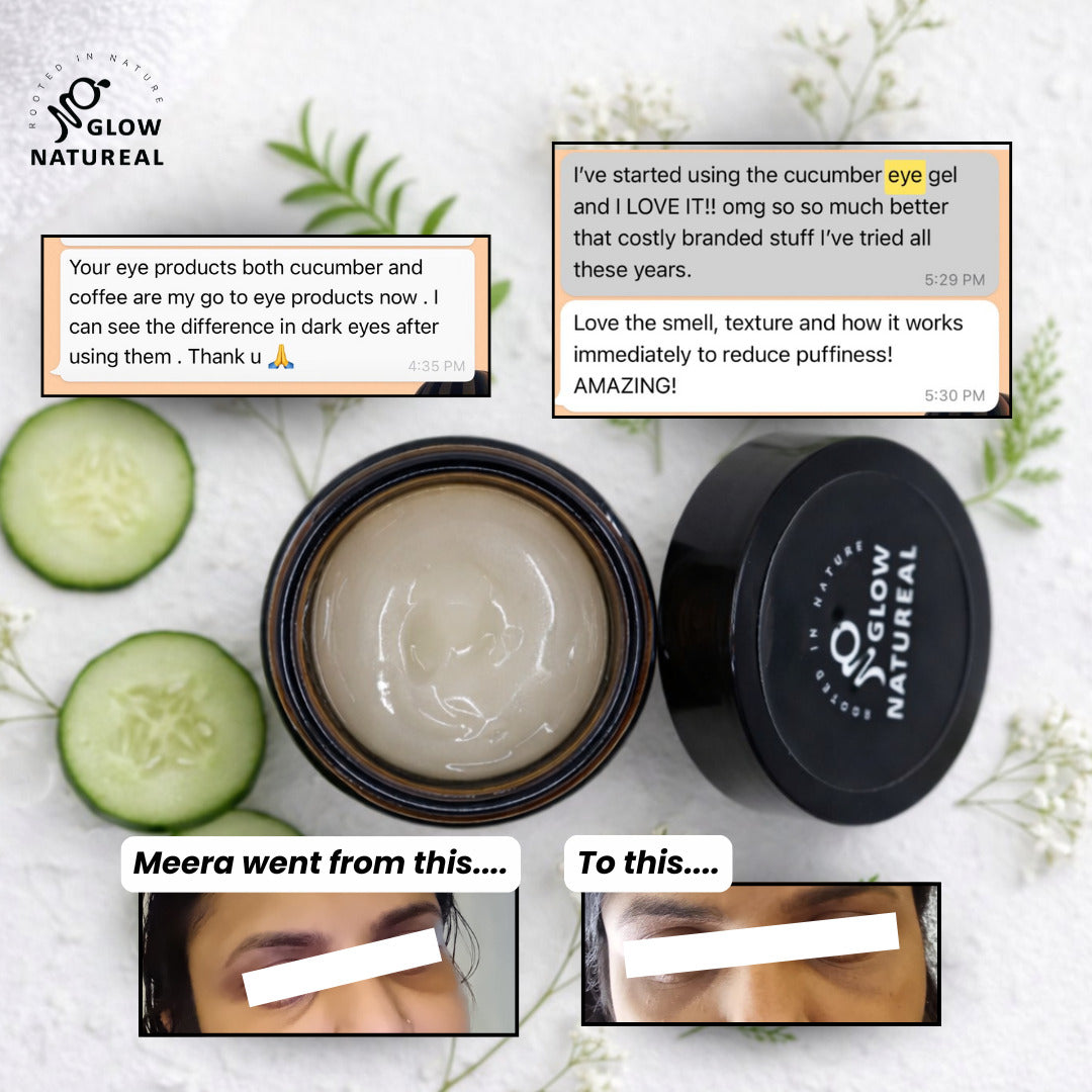 Glownatureal Cucumber Under Eye Gel - Cooling & Hydrating Eye Care