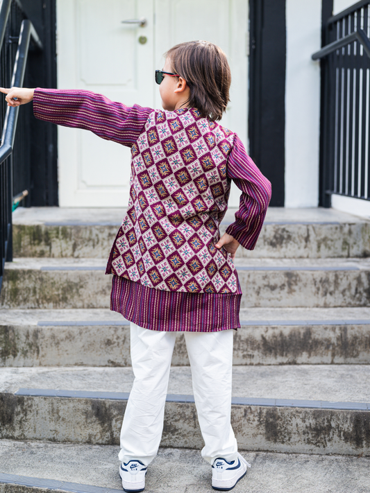 Tara Boys Kurta Pajama Jacket