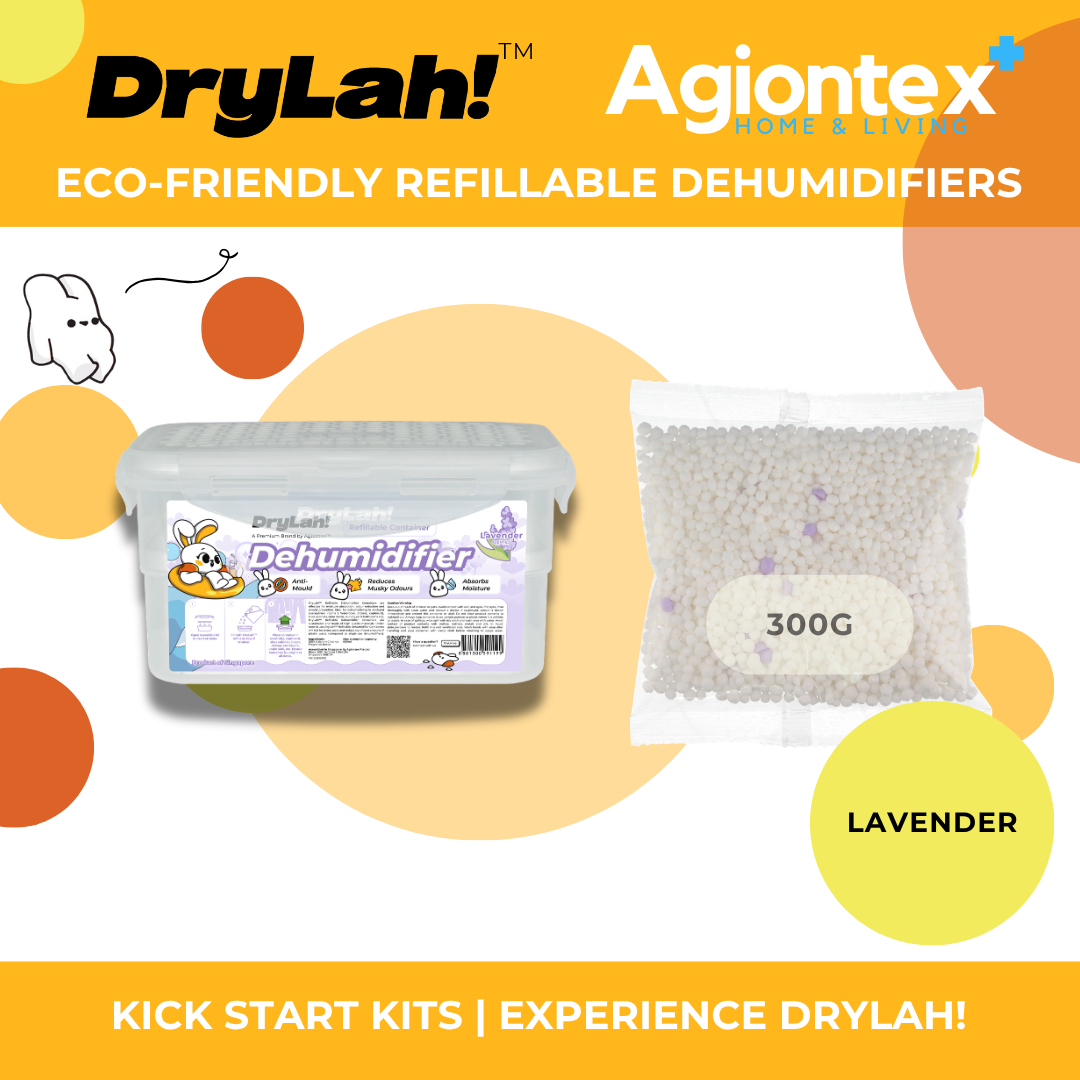 AGIONTEX Drylah Reusable Dehumidifier Kick-Start Canister Lavender