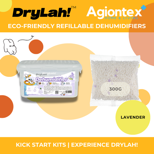 AGIONTEX Drylah Reusable Dehumidifier Kick-Start Canister Lavender