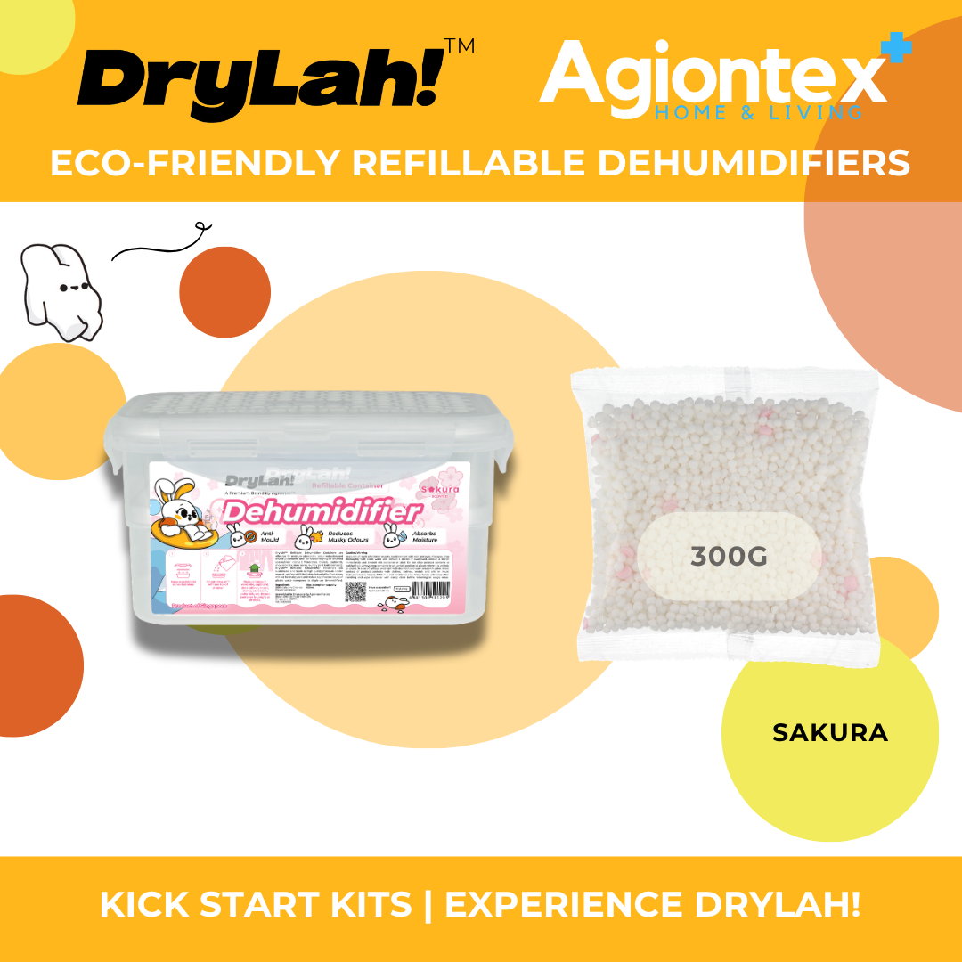 AGIONTEX Drylah Reusable Dehumidifier Kick-Start Canister Sakura