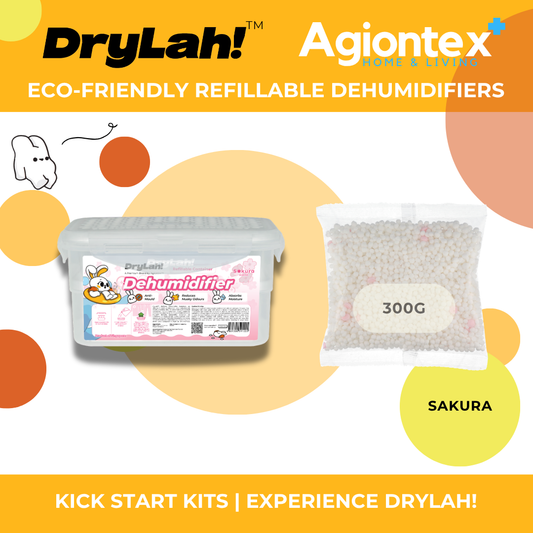 AGIONTEX Drylah Reusable Dehumidifier Kick-Start Canister Sakura