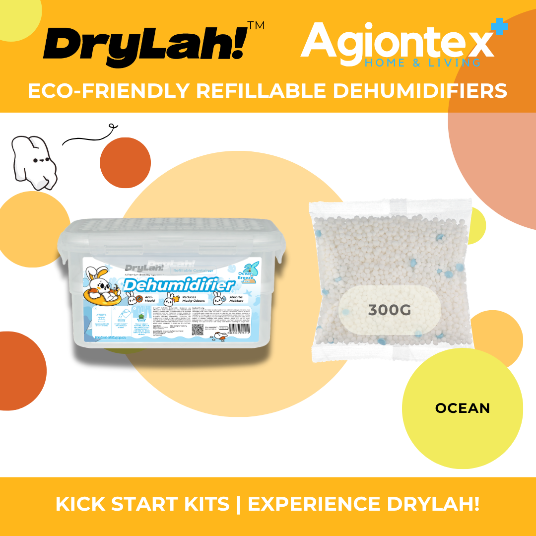 AGIONTEX Drylah Reusable Dehumidifier Kick-Start Canister Ocean Breeze
