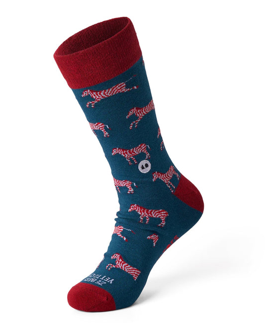 Talking Toes Candy Zebra Crew Sock | Other Accessories | The Green Collective SG