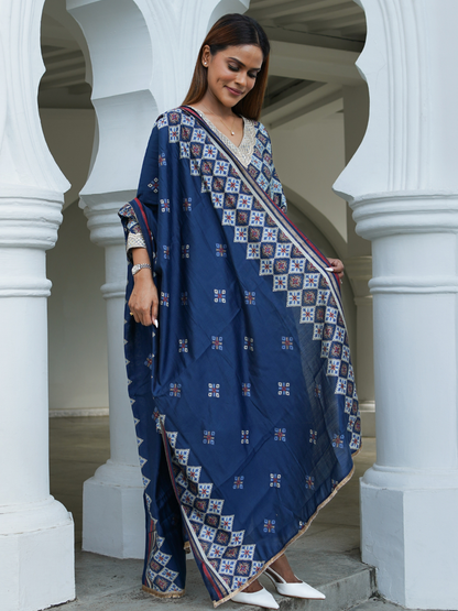 Tara Women's Choga Style Kurti & Salwar Set in Muslin Cotton