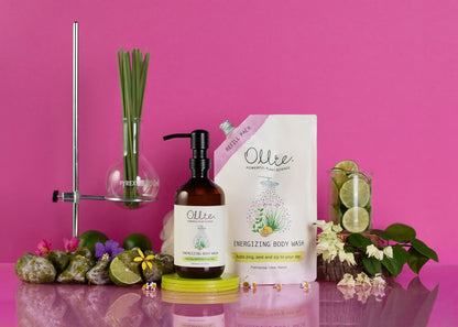 Ollie Organic Body Wash for Sensitive Skin (Palmarosa Lime)