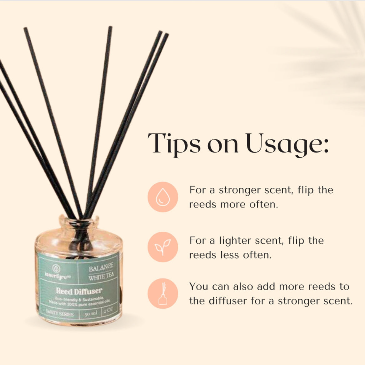Balance/White Tea Reed Diffuser by Innerfyre 50ml