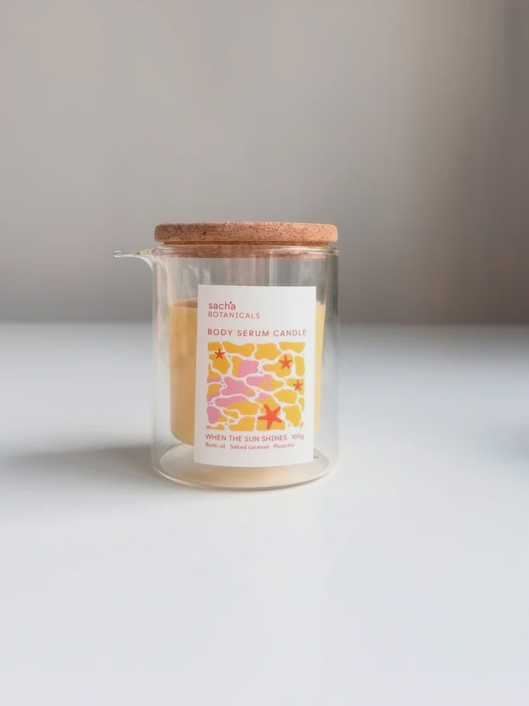 Sacha Botanicals When the sun shines body serum candle