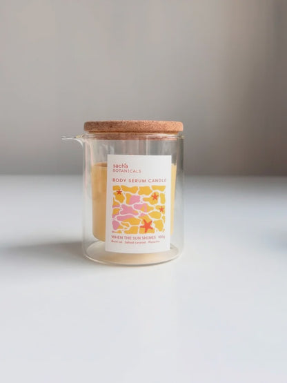 Sacha Botanicals When the sun shines body serum candle