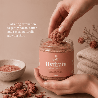 SAPS Naturals Himalyan Pink Salt & Rose Body Scrub