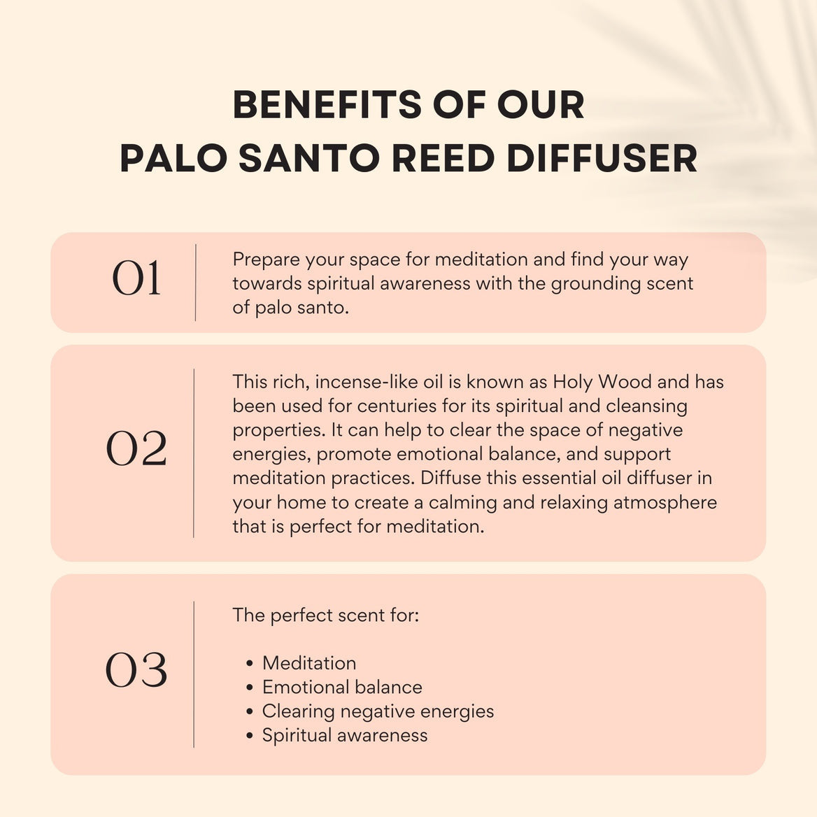 Meditate/Palo Santo Reed Diffuser by Innerfyre 50ml