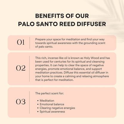 Meditate/Palo Santo Reed Diffuser by Innerfyre 50ml