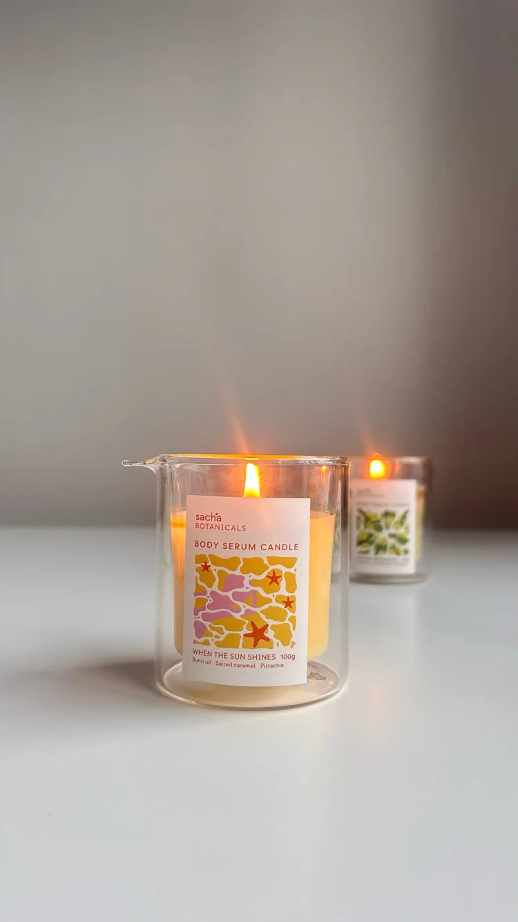 Sacha Botanicals When the sun shines body serum candle