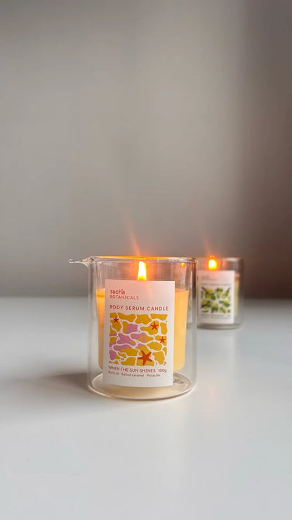 Sacha Botanicals When the sun shines body serum candle