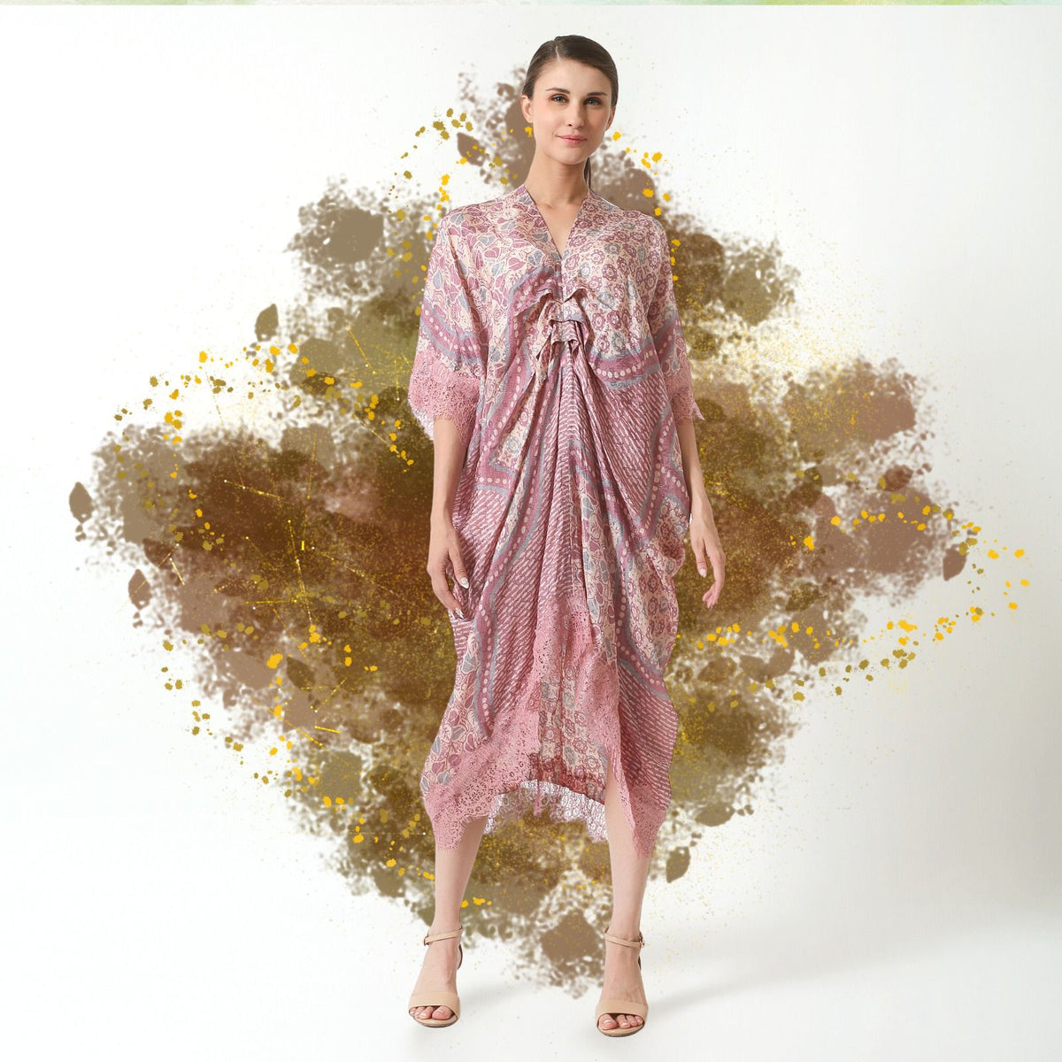 Heritage Silky Draped Dress – 100% Sustainable Wood-Pulp