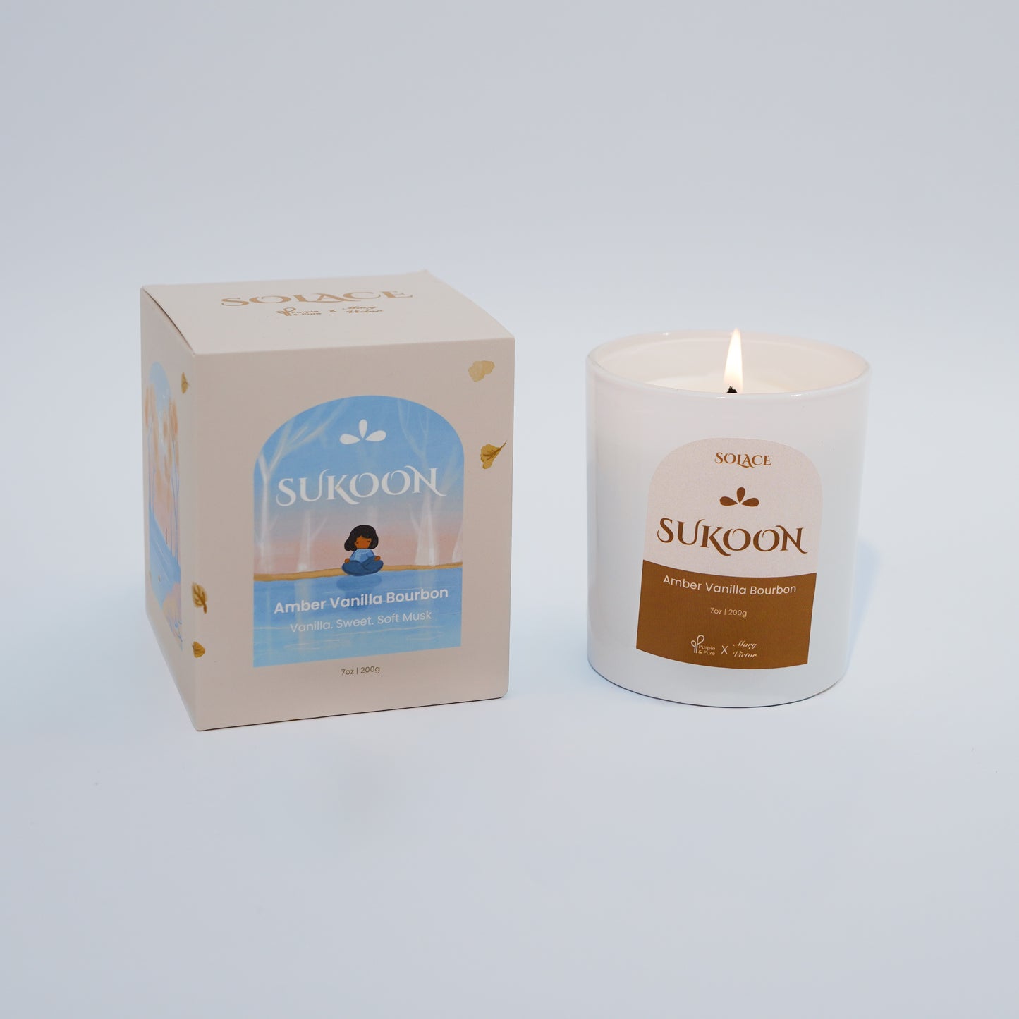 Purple & Pure Solace collection - Scented Soy Candle