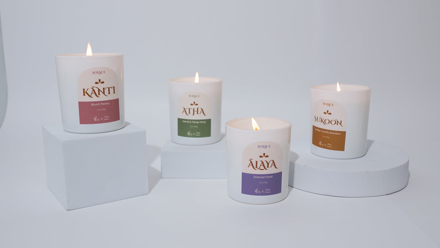 Purple & Pure Solace collection - Scented Soy Candle