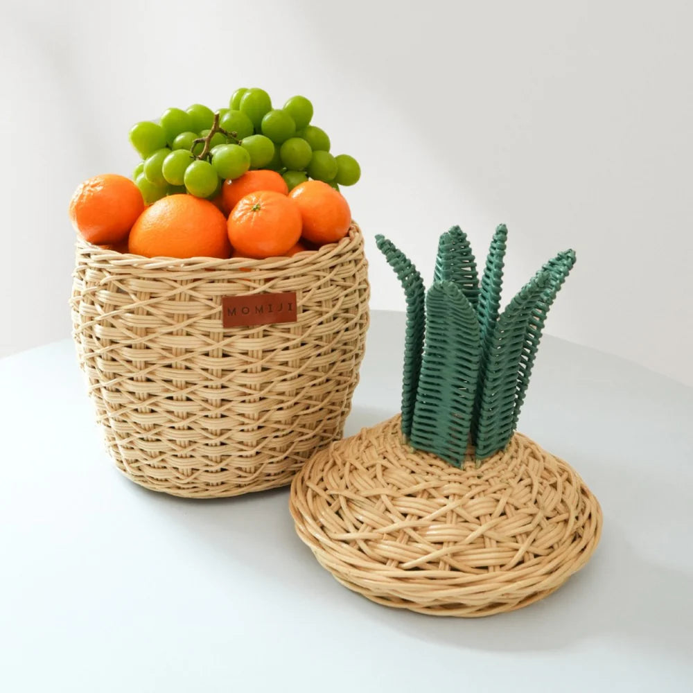 Momiji Pineapple Storage Basket - Small Natural
