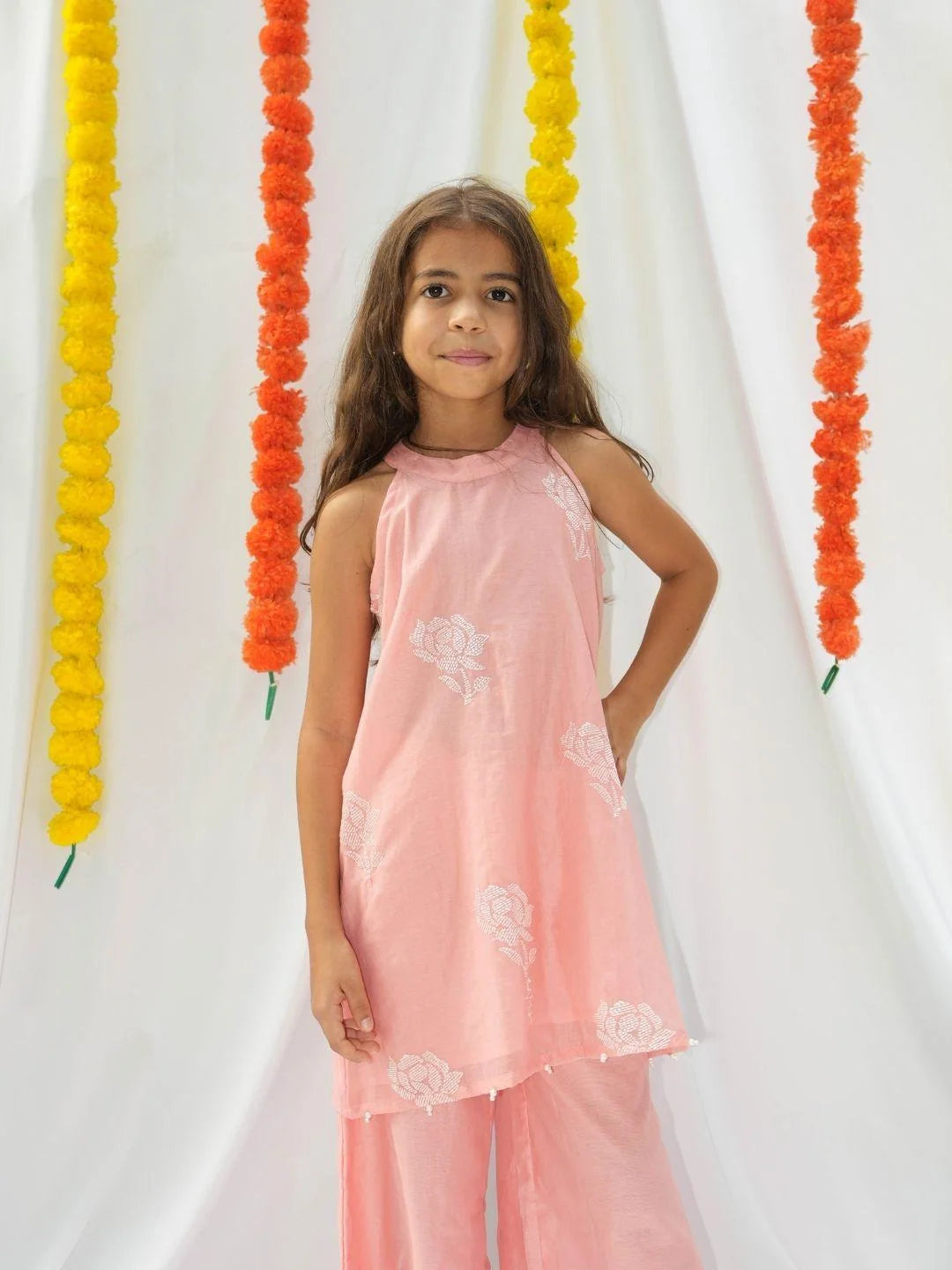 Aira Girls Halter Palazzo Set