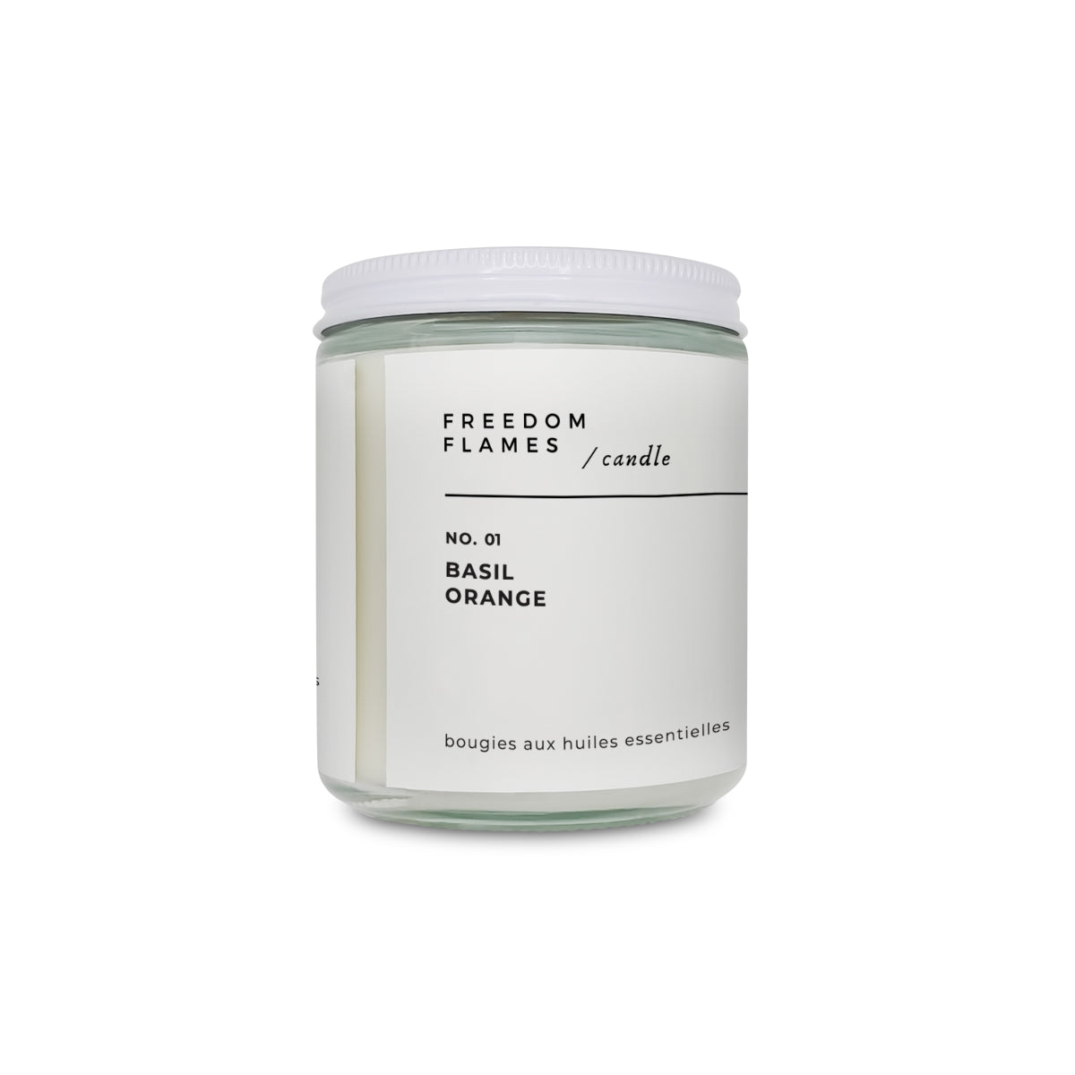 Freedom Flames Basil Orange Essential Oil Candle 250g | Home fragrances | The Green Collective SG
