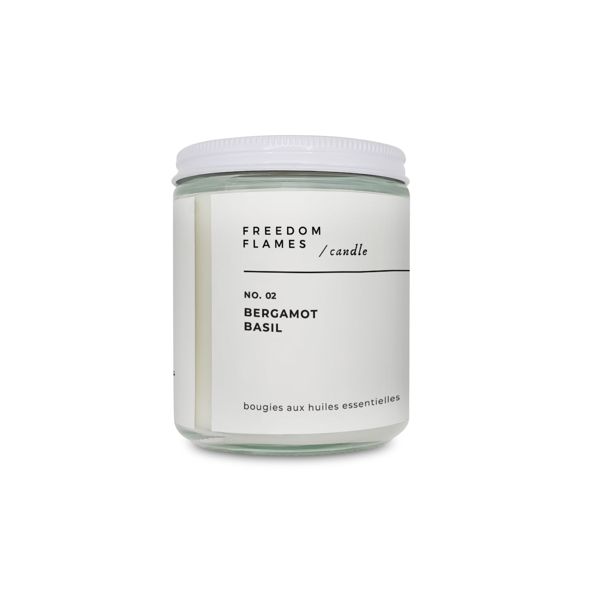 Freedom Flames Bergamot Basil Essential Oil Candle 250g | Home fragrances | The Green Collective SG