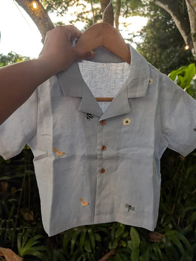 The Purestitch Bird and Bees Linen Shirt