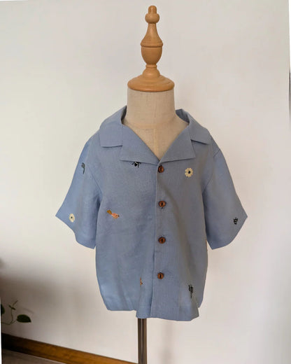 The Purestitch Bird and Bees Linen Shirt