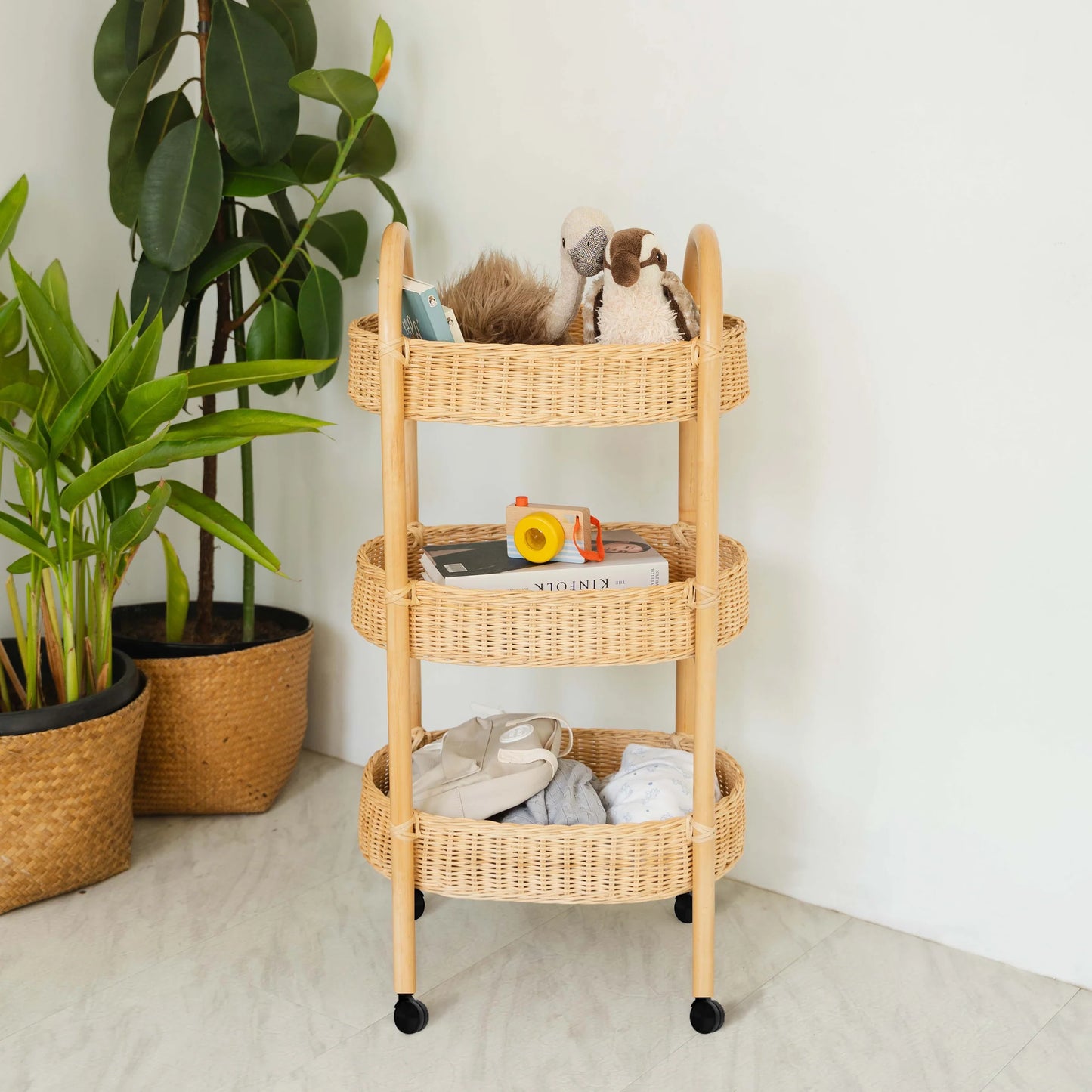 Momiji Con Craft Rattan Trolley