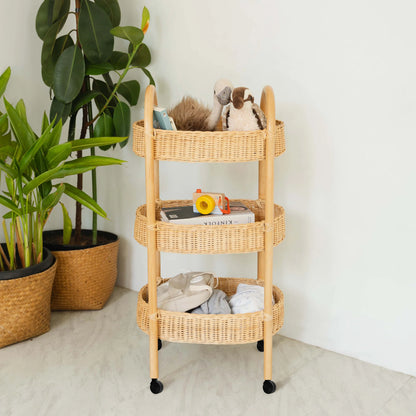 Momiji Con Craft Rattan Trolley