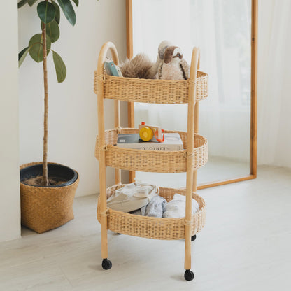 Momiji Con Craft Rattan Trolley