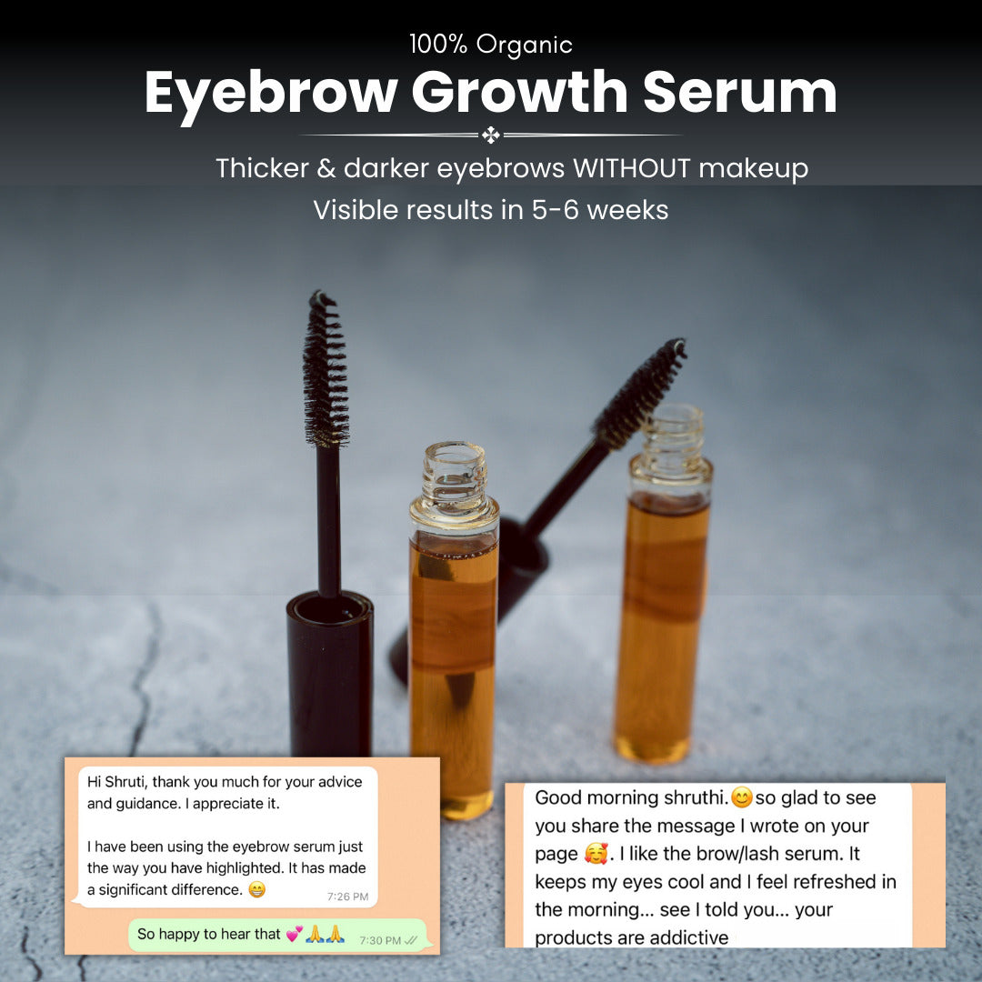 Glownatureal Eyebrow & Eyelash Growth Serum – Natural Castor Oil & Vitamin E