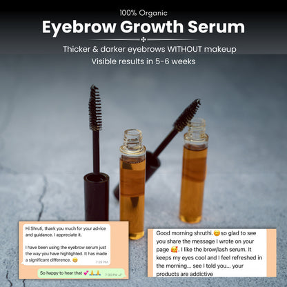 Glownatureal Eyebrow & Eyelash Growth Serum – Natural Castor Oil & Vitamin E