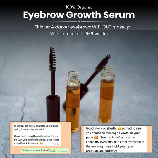 Glownatureal Eyebrow & Eyelash Growth Serum – Natural Castor Oil & Vitamin E