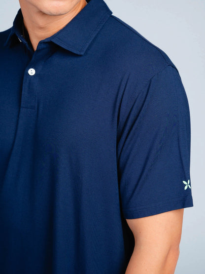 Kualesa Bamboo Solid Polo Shirt – Regular Fit (Riau Blue)