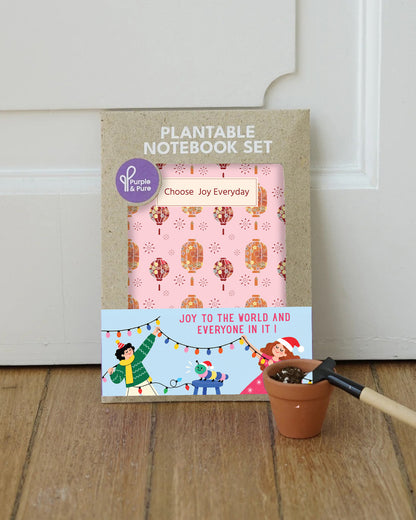 Purple & Pure Plantable Notebook Set – Christmas Edition
