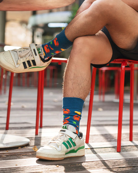 Talking Toes Crabulous Chilli Crab Crew Sock | Other Accessories | The Green Collective SG
